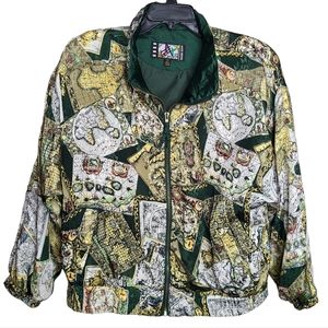 Vintage River Edge Sport Track Suit Jacket 80s 90s Retro Bomber Jacket